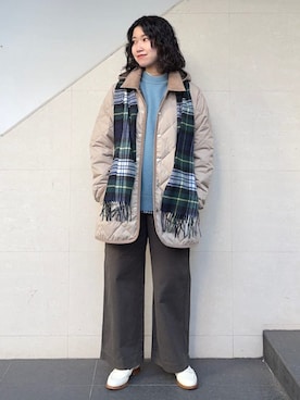 「eness（エネス）のアイテム」を使った、矢内さん（レディース・161cm）の冬コーディネート