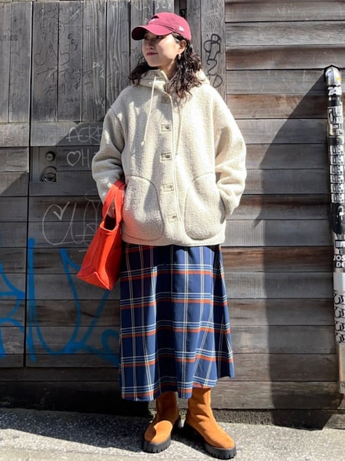 SHIPS any:〈洗濯機可能〉チェック Aライン フレア シャツ ワンピース