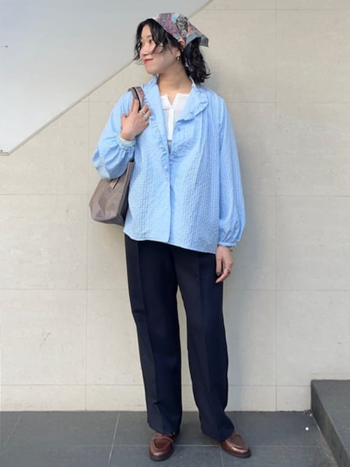 SHIPS any:〈洗濯機可能〉ダブルクロス タック ストレート パンツ