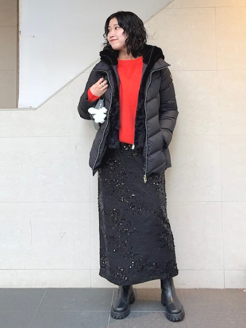 CAPE HORN: ALVAREZ MATT セミロング フード付き ダウン コート