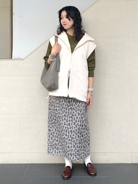 「ブルべ夏」｜矢内さん（レディース・161cm）の秋コーディネート