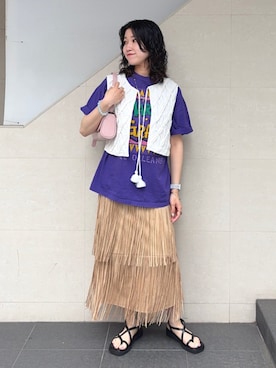 矢内さん(レディース・161cm)の夏コーディネート