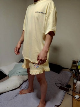 「アイテム（オールインワン・サロペット）」を使った、こうたとペックルさん（メンズ・162cm）の秋コーディネート