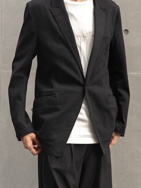 「アイテム（デニムジャケット）」を使った、YURAさん（メンズ・182cm）の秋コーディネート