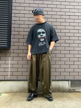 「アイテム（ニットキャップ/ビーニー）」を使った、しゃもじマンさん（メンズ・166cm）の秋コーディネート