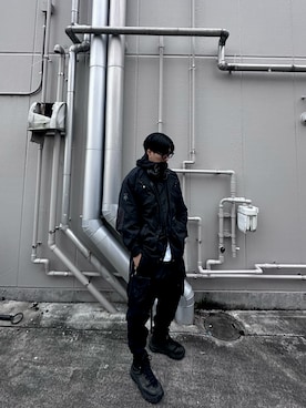 「アイテム（マウンテンパーカー）」を使った、hiyucyberpunkさん（メンズ・172cm）の秋コーディネート