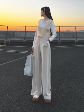 「アイテム（バングル/リストバンド）」を使った、cibiyui155さん（レディース・155cm）の秋コーディネート