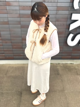 「ZARA（ザラ）のアイテム（ベスト）」を使った、cibiyui155さん（レディース・155cm）の秋コーディネート