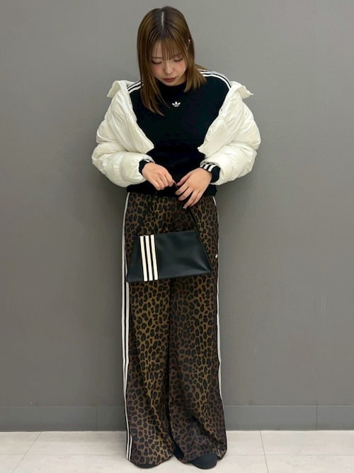 adidas Originalsワイドレッグ・サテン・パンツ / アディダス