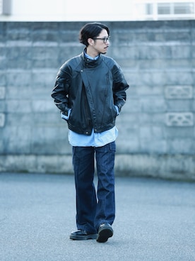 「PT（ピーティ）のアイテム」を使った、phmineさん（メンズ・176cm）の秋コーディネート