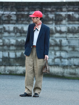 「アイテム（ハンドバッグ）」を使った、phmineさん（メンズ・176cm）の秋コーディネート