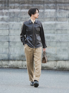 「シップス」｜「アイテム（その他アウター）」を使った、phmineさん（メンズ・176cm）の秋コーディネート