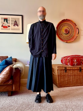「Comme des Garcons x Nemethのアイテム（シャツ/ブラウス、ブラック系）」を使った、virginia_gaijinさん（メンズ・171cm）の夏コーディネート