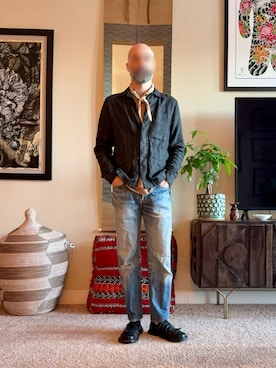 「Levi's（リーバイス）のアイテム（パンツ）」を使った、virginia_gaijinさん（メンズ・171cm）の夏コーディネート