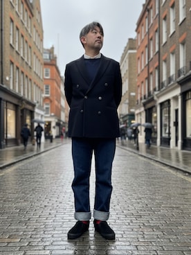 「LOOPWHEELER（ループウィラー）のアイテム（トップス）」を使った、buddhabrandgkさん（メンズ・170cm）の冬コーディネート