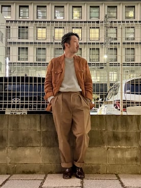 「ALDEN（オールデン）のアイテム（ローファー）」を使った、buddhabrandgkさん（メンズ・170cm）の秋コーディネート