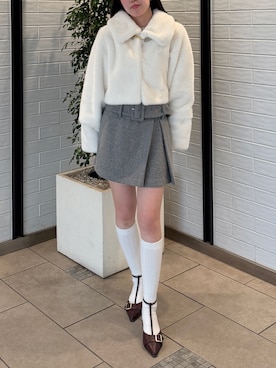 momoさん（レディース・158cm）の冬コーディネート