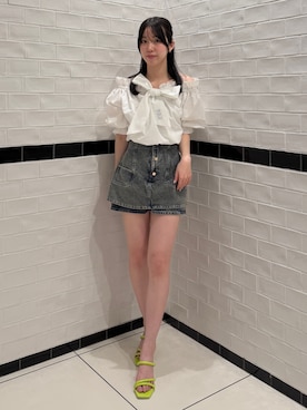 「dazzlin（ダズリン）のアイテム（トップス）」を使った、momoさん（レディース・159cm）の春コーディネート