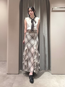 「dazzlin（ダズリン）のアイテム」を使った、momoさん（レディース・159cm）の夏コーディネート