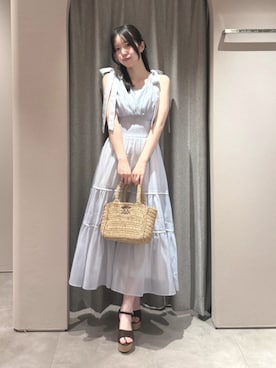 「dazzlin（ダズリン）のアイテム（ワンピース）」を使った、momoさん（レディース・159cm）の夏コーディネート