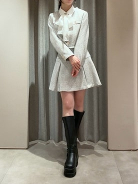 「dazzlin（ダズリン）のアイテム」を使った、momoさん（レディース・158cm）の冬コーディネート