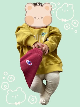 「アイテム（ママ＆ベビー）」を使った、tmmomckさん（キッズ・70cm）の秋コーディネート