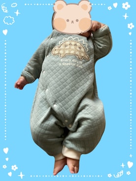 「アイテム（その他ベビーウェア）」を使った、tmmomckさん（キッズ・70cm）の秋コーディネート