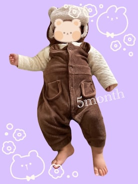 「アイテム（ママ＆ベビー）」を使った、tmmomckさん（キッズ・70cm）の秋コーディネート