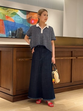「MACPHEE（マカフィー）のアイテム」を使った、Ukai_TOMORROWLANDさん（レディース・157cm）の夏コーディネート