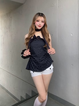 「ALLuRing ChaRm（アリュリングチャーム）のアイテム」を使った、ichikaさん（レディース・158cm）の夏コーディネート
