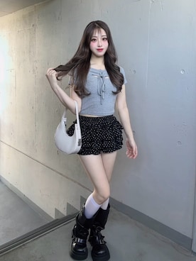「ALLuRing ChaRm（アリュリングチャーム）のアイテム」を使った、ichikaさん（レディース・158cm）の秋コーディネート