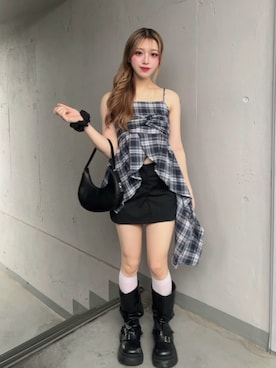 「ALLuRing ChaRm（アリュリングチャーム）のアイテム」を使った、ichikaさん（レディース・158cm）の夏コーディネート
