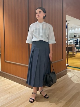 「MACPHEE（マカフィー）のアイテム」を使った、Shima_TOMORROWLANDさん（レディース・160cm）の夏コーディネート