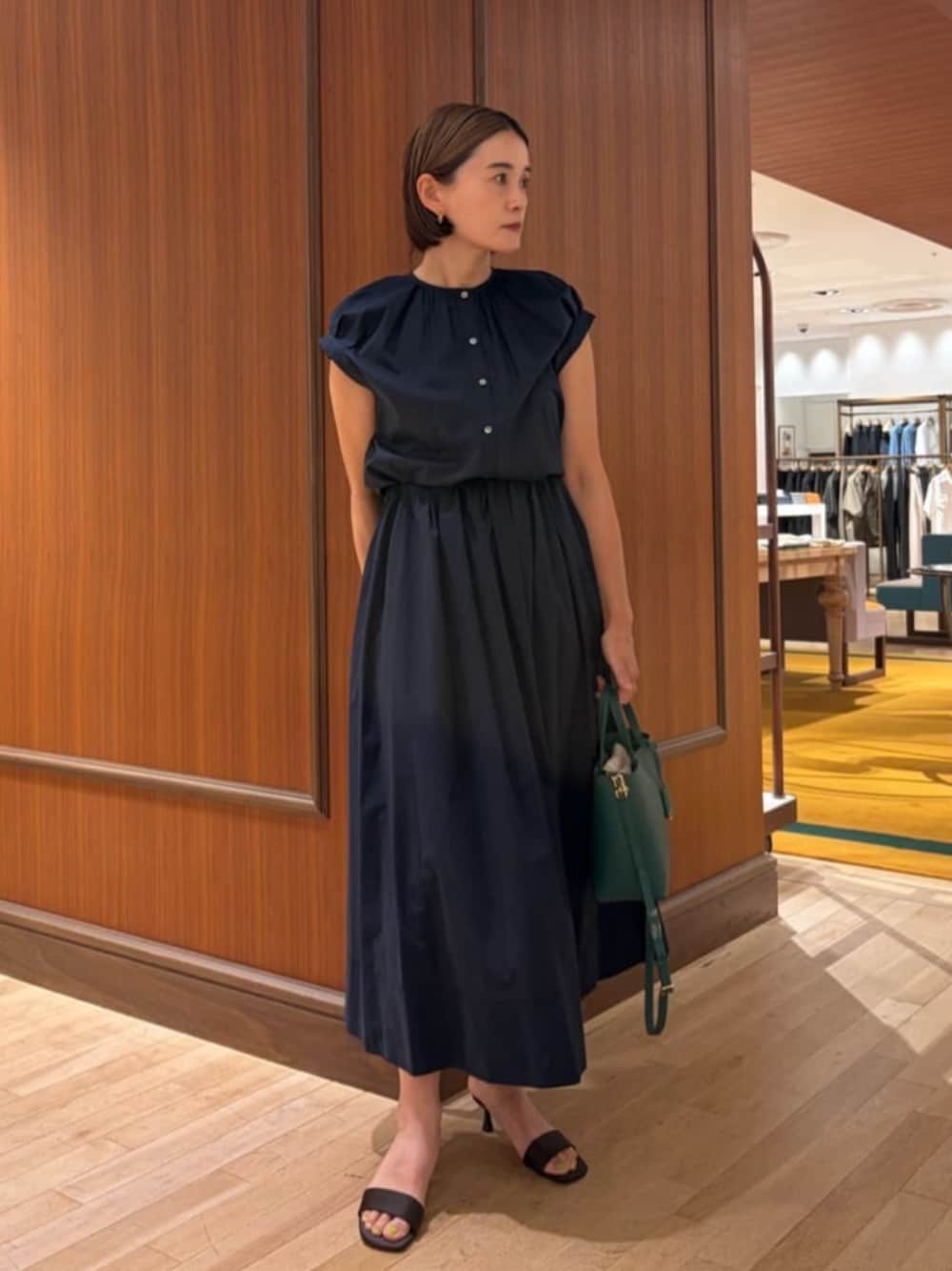 TOMORROWLAND （トゥモローランド）の「alagio SATIN MULE SARA ヒール