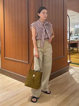 「MACPHEE（マカフィー）のアイテム」を使った、Shima_TOMORROWLANDさん（レディース・160cm）の夏コーディネート