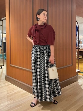 「MACPHEE（マカフィー）のアイテム」を使った、Shima_TOMORROWLANDさん（レディース・160cm）の夏コーディネート