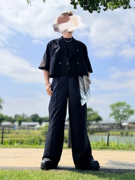 「TAKEO KIKUCHI（タケオキクチ）のアイテム」を使った、hanewareさん（メンズ・168cm）の夏コーディネート
