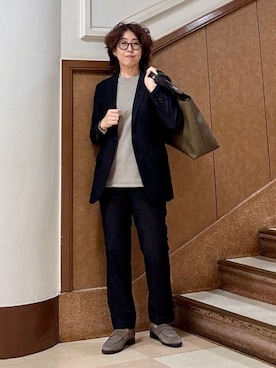 「TAKEO KIKUCHI（タケオキクチ）のアイテム」を使った、のぐみさん（メンズ・155cm）の秋コーディネート