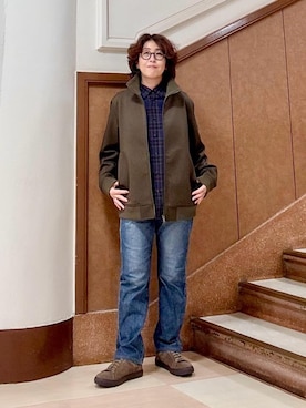 「TAKEO KIKUCHI（タケオキクチ）のアイテム」を使った、のぐみさん（メンズ・155cm）の秋コーディネート
