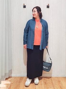 「アイテム（ダウンジャケット/コート）」を使った、kotomiさん（レディース・160cm）の春コーディネート