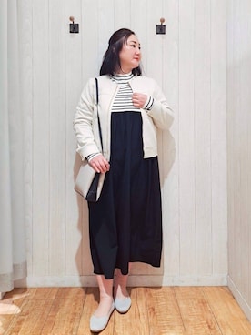 「アイテム（その他シューズ、グレー系）」を使った、kotomiさん（レディース・160cm）の冬コーディネート