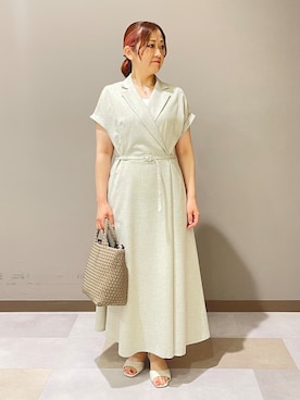 「UNTITLED（アンタイトル）のベアテンタンクトップ（タンクトップ、ホワイト系）」を使った、Tomoさん（レディース・153cm）の夏コーディネート
