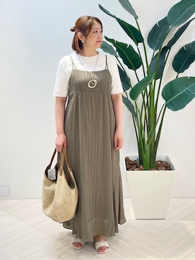 「INDIVI（インディヴィ）のアイテム」を使った、Tomoさん（レディース・153cm）の夏コーディネート
