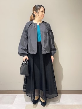 「UNTITLED（アンタイトル）のアイテム（ブルゾン）」を使った、Tomoさん（レディース・153cm）の春コーディネート