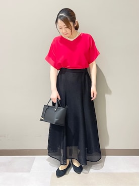 「esche（エッシュ）のアイテム」を使った、Tomoさん（レディース・153cm）の春コーディネート
