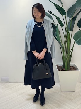 「UNTITLED（アンタイトル）のアイテム（パンプス）」を使った、Tomoさん（レディース・153cm）の冬コーディネート