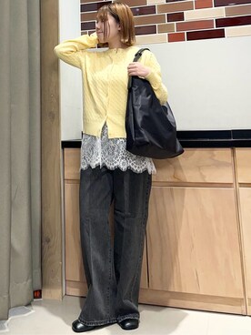 「THE SHOP TK （ザ ショップ ティーケー ）のオブリックトゥパンプス（パンプス）」を使った、かのさん（レディース・147cm）の冬コーディネート