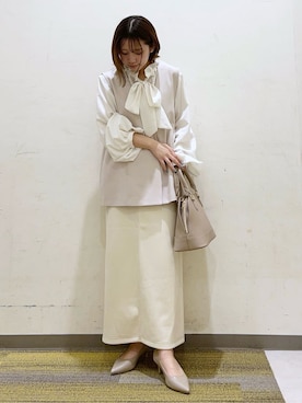 「THE SHOP TK （ザ ショップ ティーケー ）のアイテム（ベスト）」を使った、かのさん（レディース・147cm）の冬コーディネート