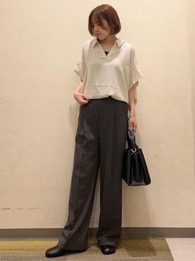 「THE SHOP TK （ザ ショップ ティーケー ）のオブリックトゥパンプス（パンプス）」を使った、かのさん（レディース・147cm）の夏コーディネート