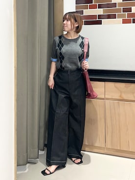 「THE SHOP TK （ザ ショップ ティーケー ）のアイテム（ショルダーバッグ）」を使った、かのさん（レディース・147cm）の夏コーディネート